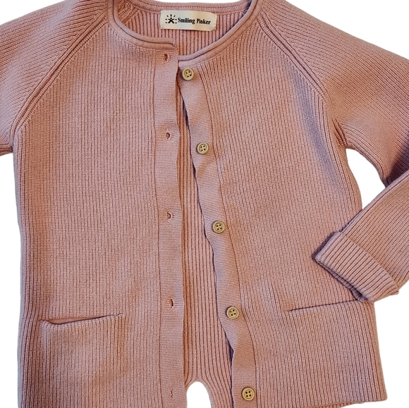 Pink Ribbed Cardigan - Picture 2 of 7